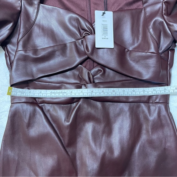 One33 Social Faux Leather Twist Dress - Picture 14 of 16